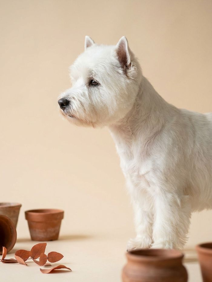 West highland white terrier con corte de raza